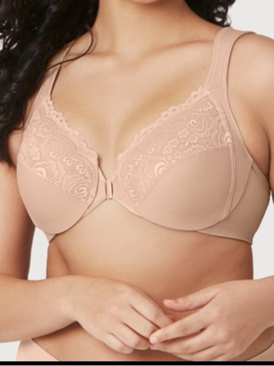 Glamorise Other - Glamorise Front-Closure Front WondeWire Cafe Beige Bra NEW